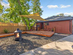 Back yard entertaining space