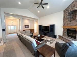 Great room taken from corner of kitchen / dining area