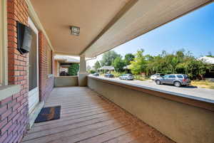 View of covered porch