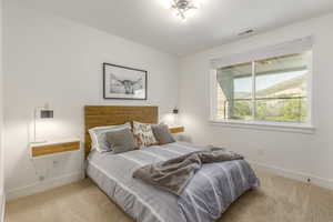 Bedroom with baseboards
