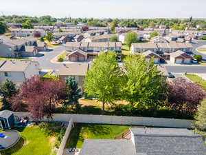Aerial view of residential area
