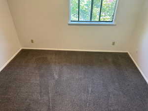 Unfurnished room with carpet floors