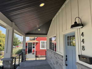 View of covered porch
