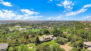 Aerial view of residential area