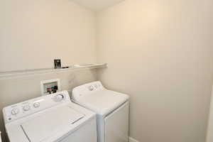 Laundry area featuring washer and dryer