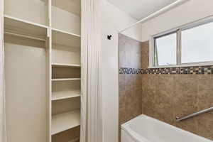 Bathroom with  shower tub combination