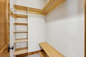 View of walk in closet