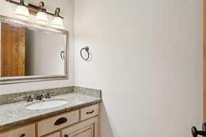 Bathroom featuring vanity