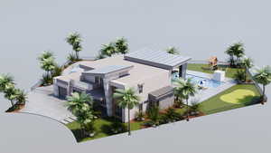 View from above of property