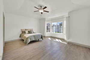 Primary Suite Bedroom with tray ceiling