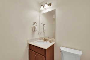 Half bath in mud room area