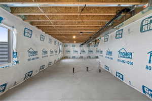 View of unfinished basement