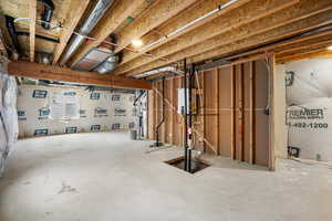 View of unfinished below grade area