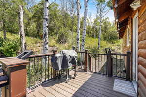 Deck with grilling area