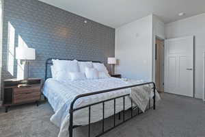 View of carpeted bedroom