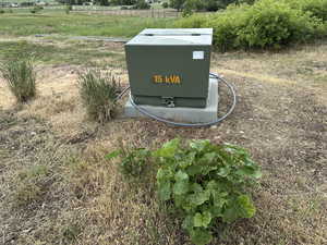 Exterior view of a pad mount transformer