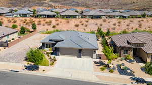 View from above of property