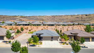 Aerial view of residential area