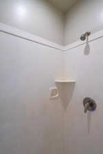 Bathroom view of a shower