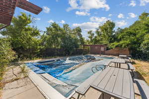 View of pool with a patio