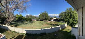 View of yard featuring a mountain view