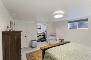 View of carpeted bedroom
