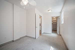 Bedroom has walk in closet.
