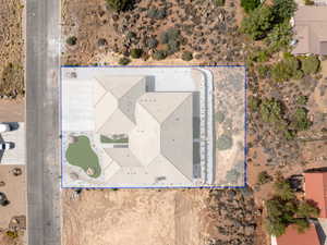 Aerial view of property's location featuring property boundaries highlighted