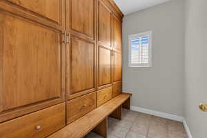 Mudroom off kitchen & garage entry