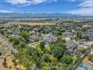 Aerial view West with Porter Rockwell trail behind home