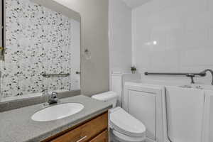 Bathroom connected to bedroom on main level