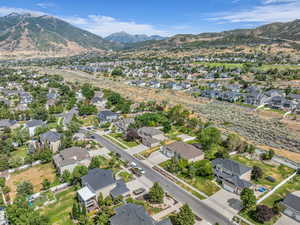 Aerial view East with Porter Rockwell trail behind home