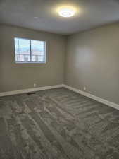 View of carpeted spare room