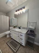 Main floor master bath new paint with granite countertops new sink, fixtures, new toilet, painted white oak cabinets and walk in closet.