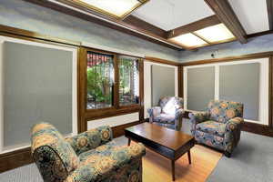 Living area featuring wood finished floors