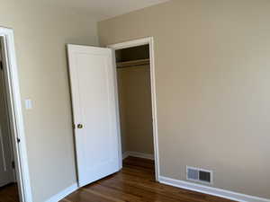 Bedroom 1 showing open closet