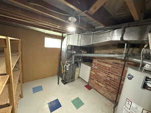 Utility area in storage room