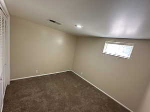 Bedroom 3 with new carpet and recessed lighting