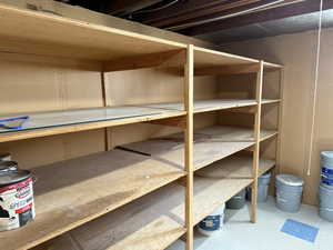 Storage room with lots of convenient shelves