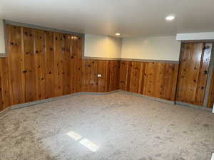Cedar accents all around and cedar closet on right