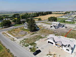Aerial view of residential area