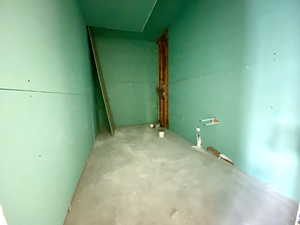 Wet board installed and all stubbed for a bathroom.