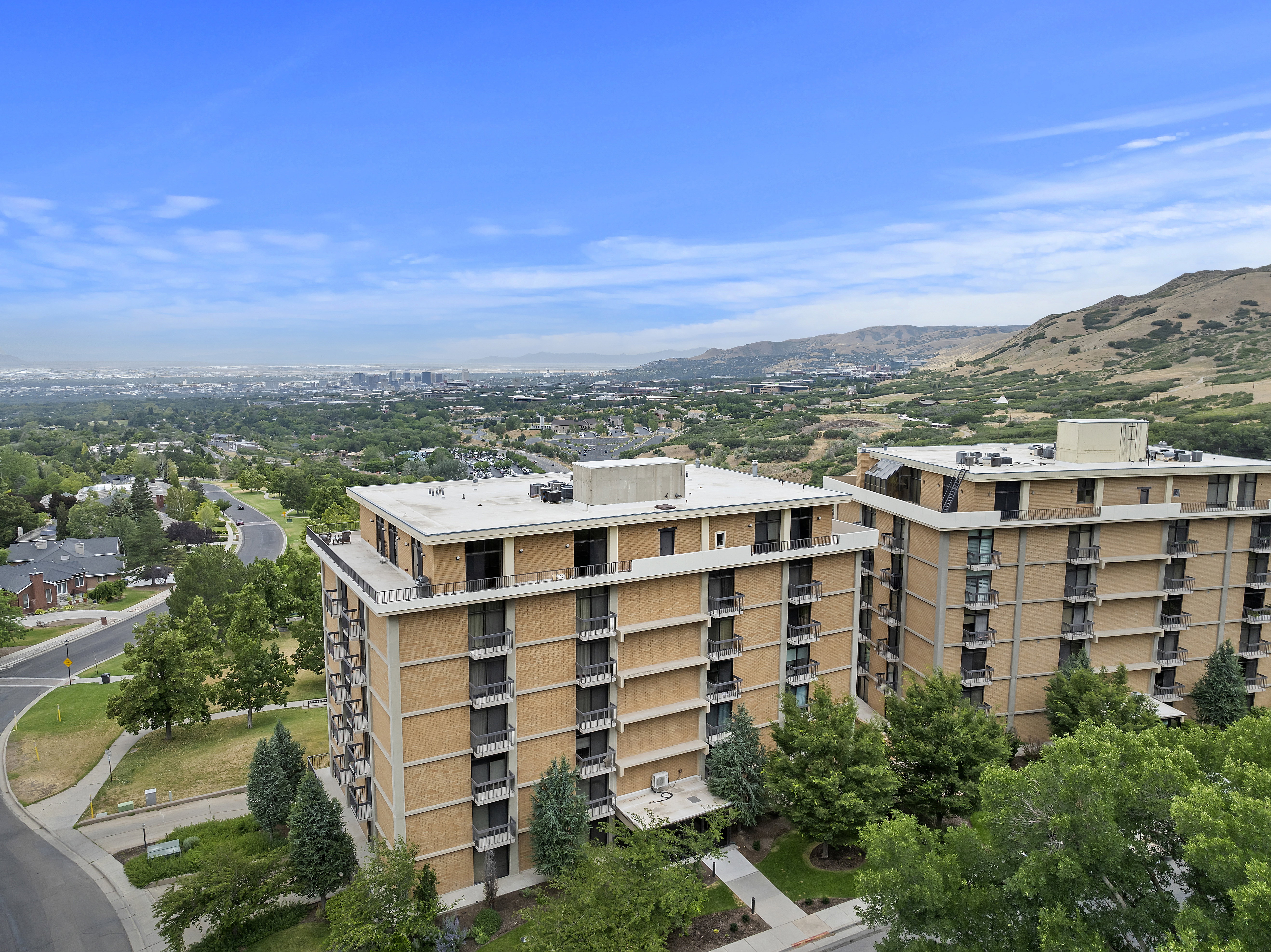 View of apartment building / complex with a mountain view
