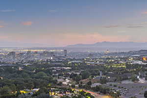 View of city with mountains