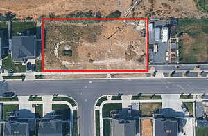 Aerial overview of property's location with property boundaries highlighted
