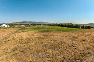 View of mountain background with rural landscape