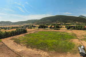 Mountain view with rural landscape