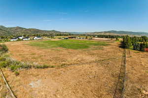 Mountain view with rural landscape