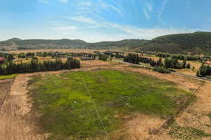 Mountain view with rural landscape