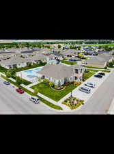 Aerial view of residential area